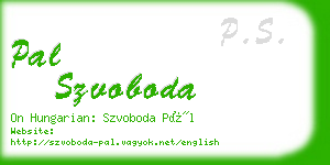 pal szvoboda business card